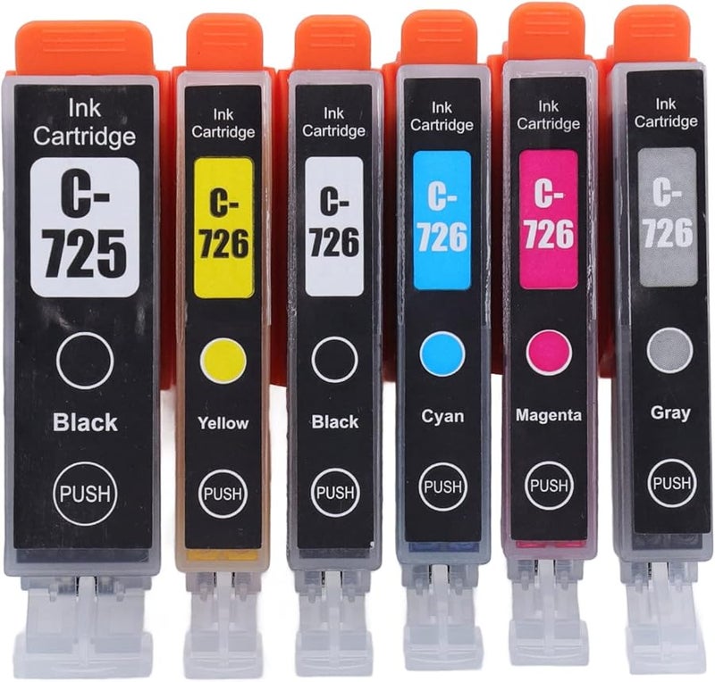 Compatible Ink Cartridge For IP4870 IP4970 IX6560 Printers BK BK C M Y GY 6 Colors - Image 1